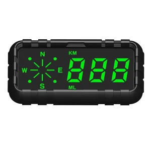 Car Headup Display GPS Digital Speedometer Compass with 4.2 Inch LED Display Support Overspeed Alarm Fatigue Driving Reminder Light Sensing for Car Truck SUV Motorcycle