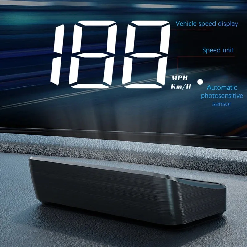 Car HUD GPS Speedometer – Digital Windshield Speed Display KM/H