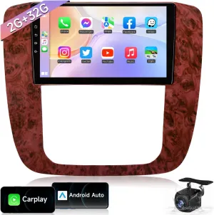 Car Radio Stereo for GMC Yukon Chevrolet Chevy Silverado 2007-2013 : 5G WiFi 9" Upgrade for Tahoe Suburban Sierra 1280*800 Touch Screen Head Unit with Backup Camera — GPS SWC DSP FM Bluetooth Carplay