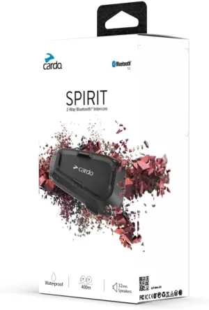 Cardo Systems Spirit Motorcycle Bluetooth Communication Headset - Black, Single Pack