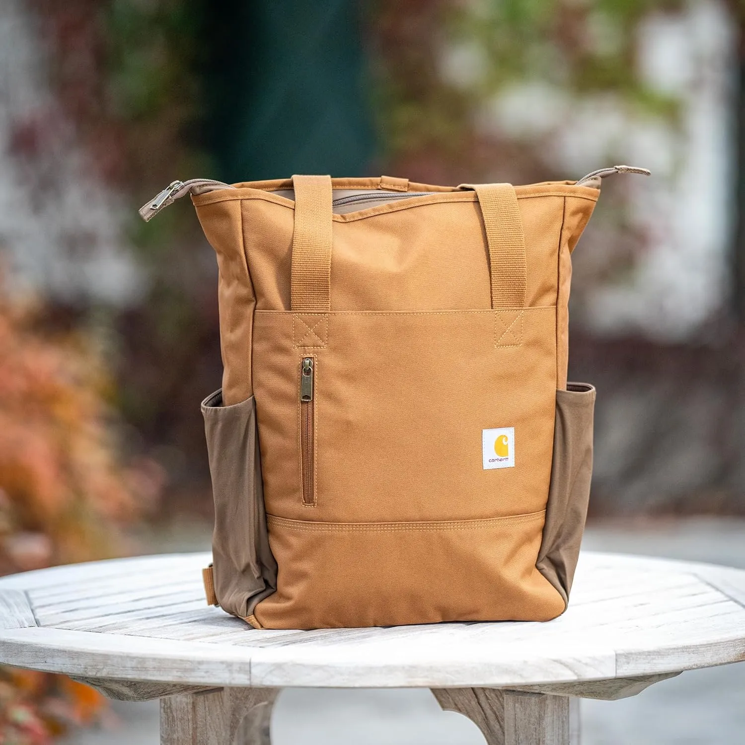 Carhartt Classic Convertible Backpack Tote, Durable Water Repellent Material W/ 17" Laptop Sleeve, Black