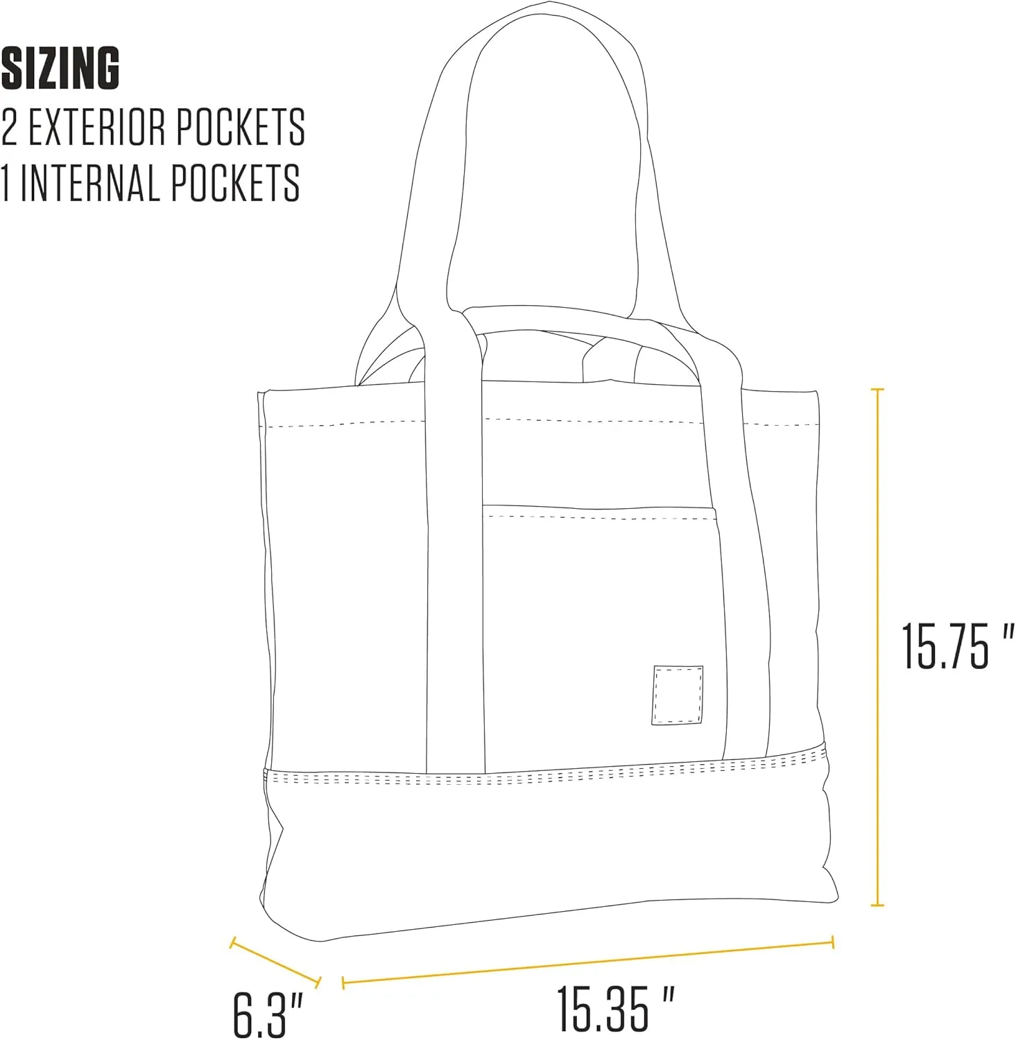 Carhartt Classic Vertical Open Tote Bag, Durable Water Repellent Material W/Hand and Shoulder Straps