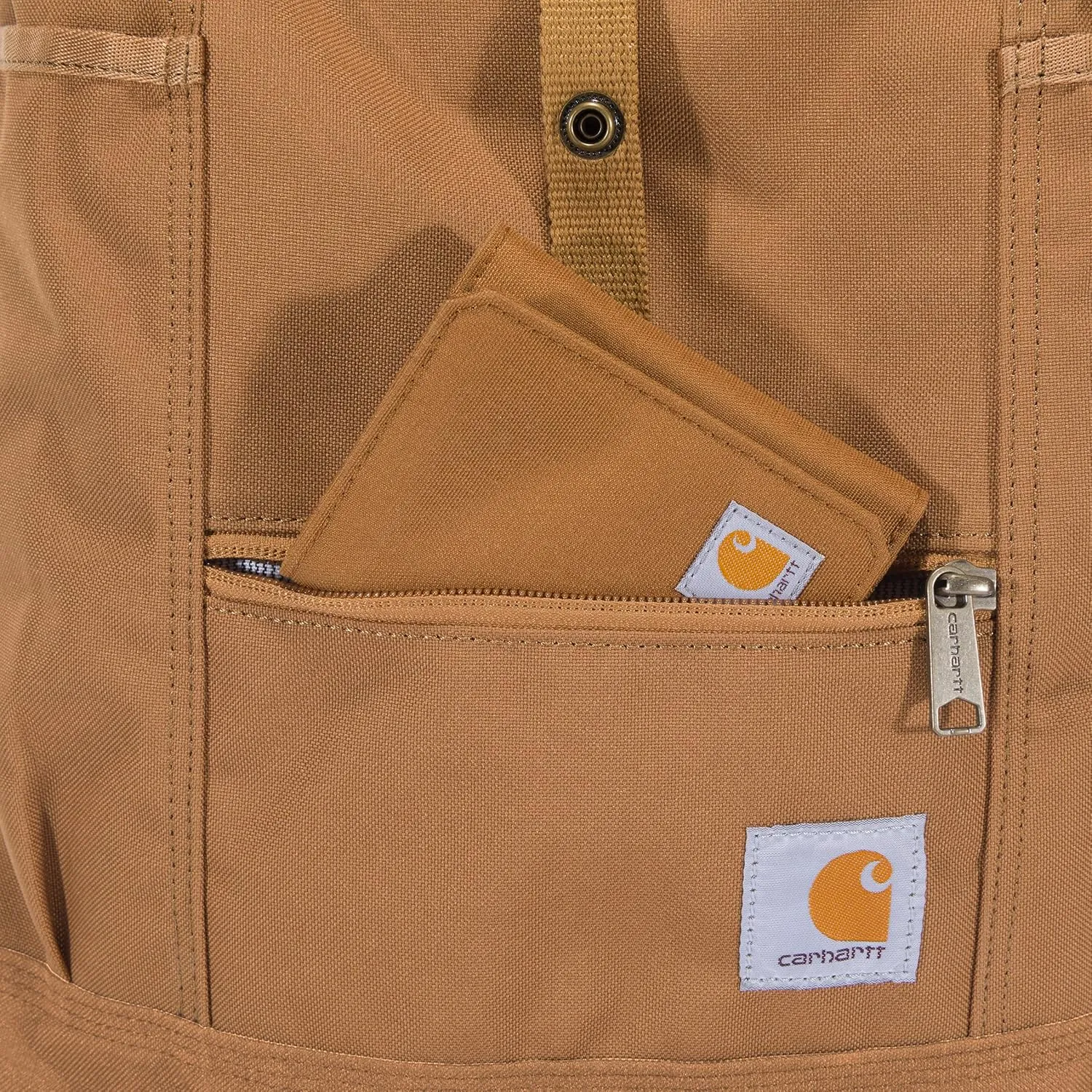 Carhartt Convertible Backpack Tote, Durable Tote Bag with Adjustable Backpack Straps and Laptop Sleeve, Carhartt Brown