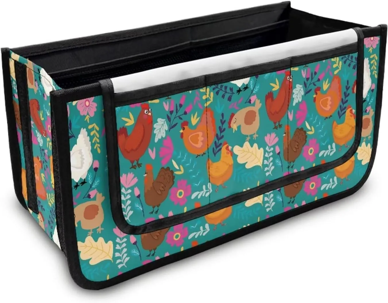 Cartoon Chicken Rooster Rollator Walker Accessories Storage Bag for Four Wheel Rollator Foldable Walker Storage Bag Pouch Storage to Walkers for Senoirs
