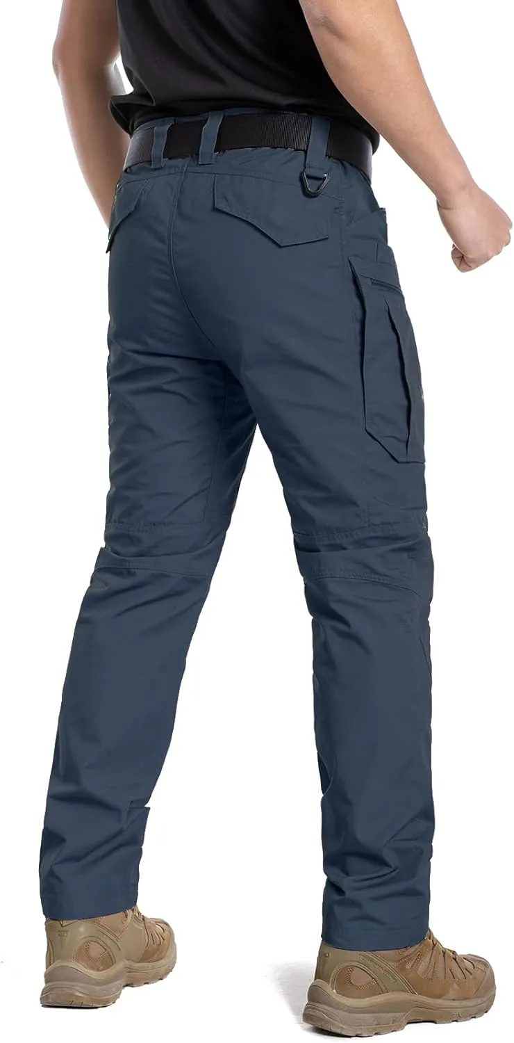 CARWORNIC Men's Lightweight Tactical Pants Ripstop Military Cargo Pants Water Resistant Outdoor Hiking Work Pants