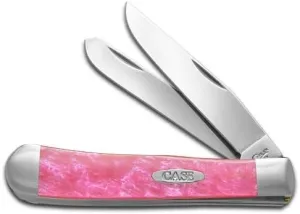 Case XX Knives Pink Salmon Corelon Trapper Stainless Pocket Knife CA6073 PS