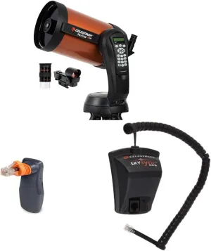 Celestron - NexStar 8SE Telescope - Computerized Telescope & SkyPortal WiFi Module - Control Your Celestron Computerized Telescope via Smartphone & SkySync Telescope GPS Accessory, Black (93969)