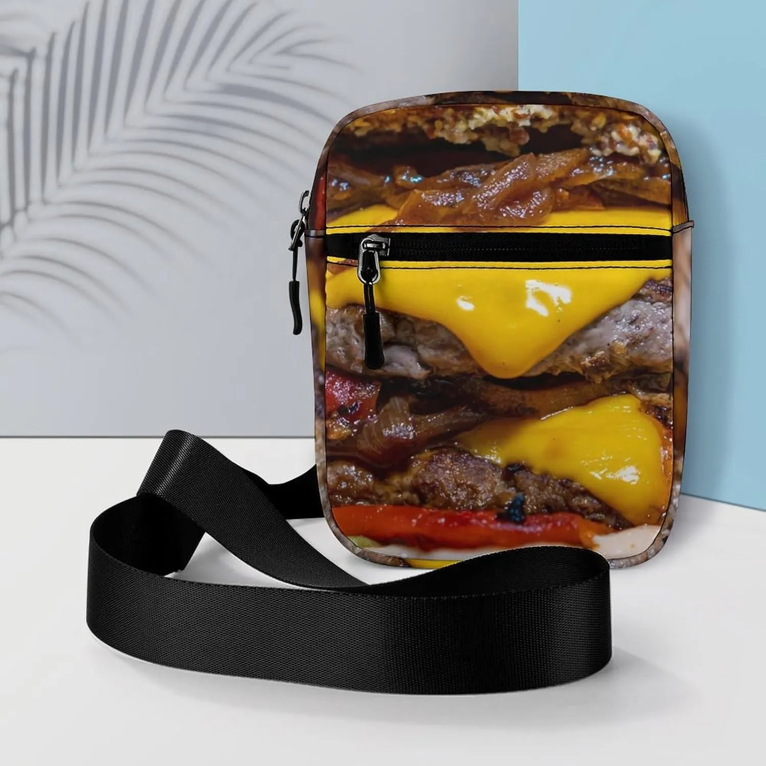 Cheeseburger Crossbody Bag Small Shoulder Bag Waterproof, Lightweight And Convenient
