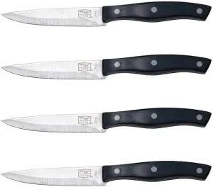 Chicago Cutlery Ellsworth 4-Piece Steak Knives, 4.5" Stainless Steel Blades for Effortless Cutting, For Home Kitchen and Professional Use