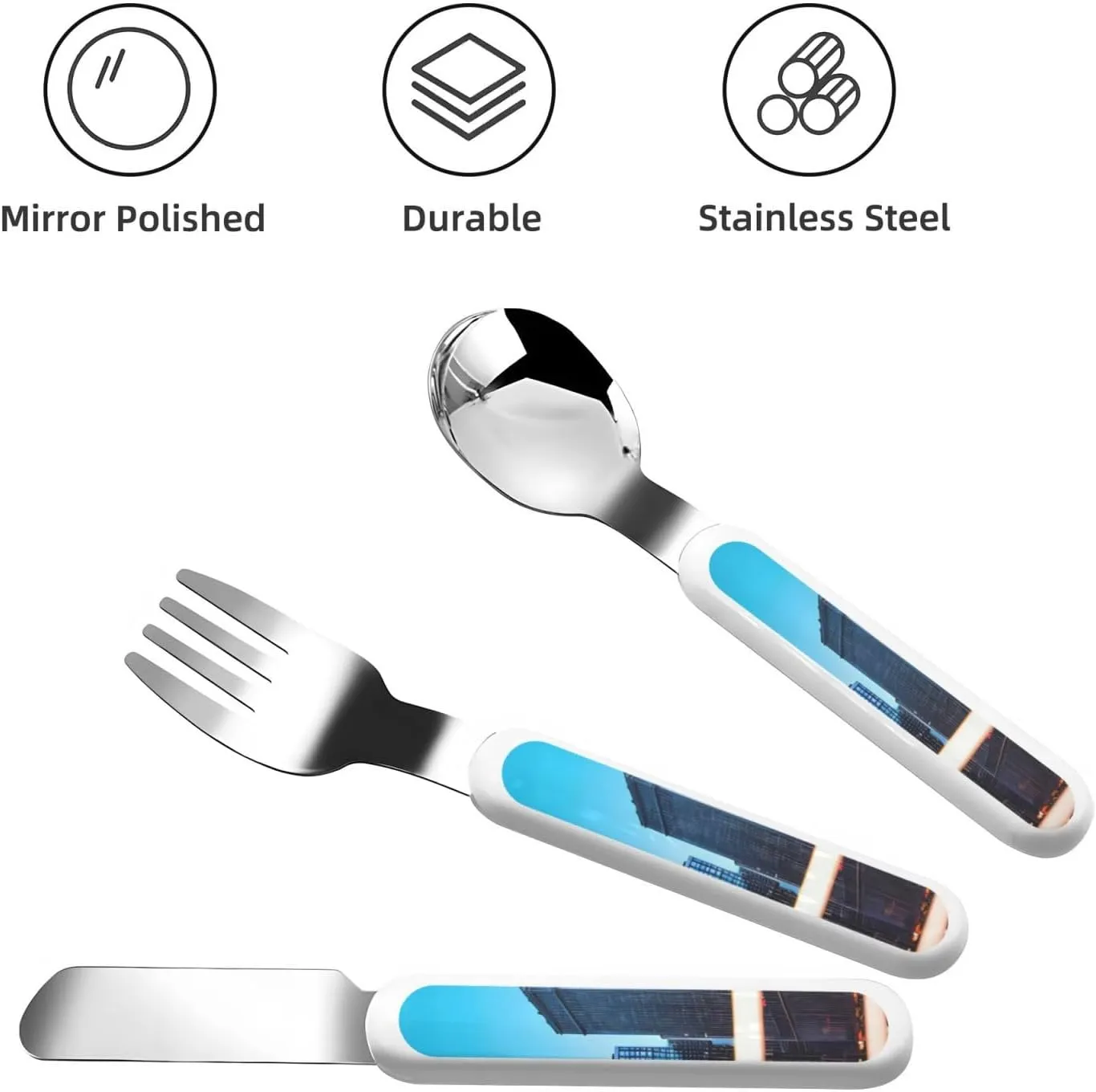 Chicago Reflect Flatware 3 Pieces Set For Dinners, Stainless Steel Cutlery, Forks, Dinner Knife, Dinner Spoon