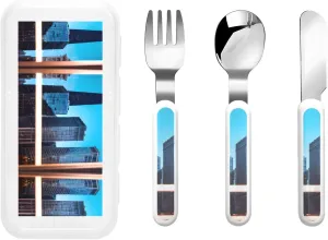 Chicago Reflect Flatware 3 Pieces Set For Dinners, Stainless Steel Cutlery, Forks, Dinner Knife, Dinner Spoon