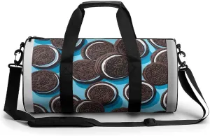 Chocolate Biscuit Novelty Large Duffel Bag Lightweight Gym Bag Travel Tote Bags