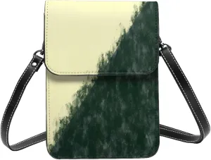 Christmas Corgi Reindeer Leather Crossbody Phone Purse for Women Cute Wallet Bags Lightweight Mini Sling Bag