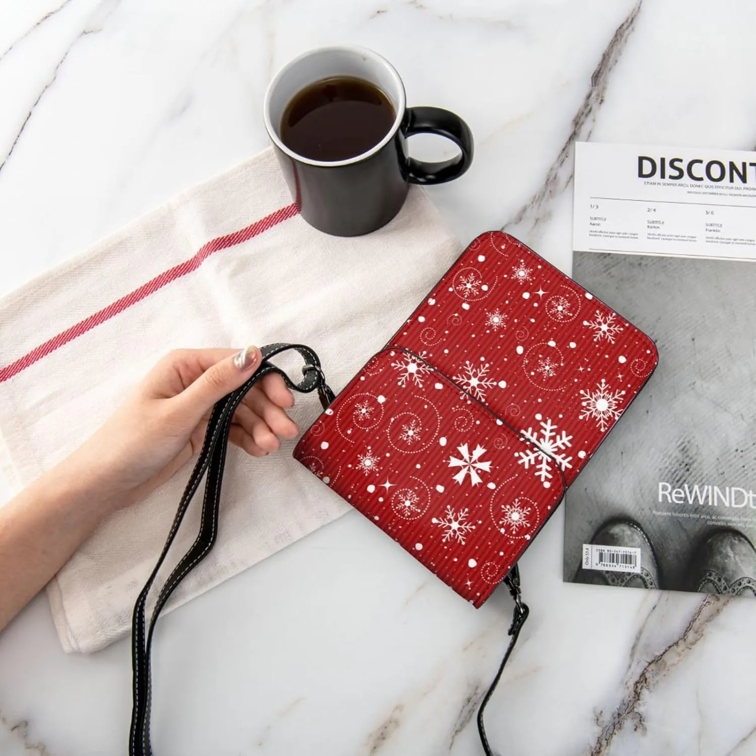 Christmas Corgi Reindeer Leather Crossbody Phone Purse for Women Cute Wallet Bags Lightweight Mini Sling Bag