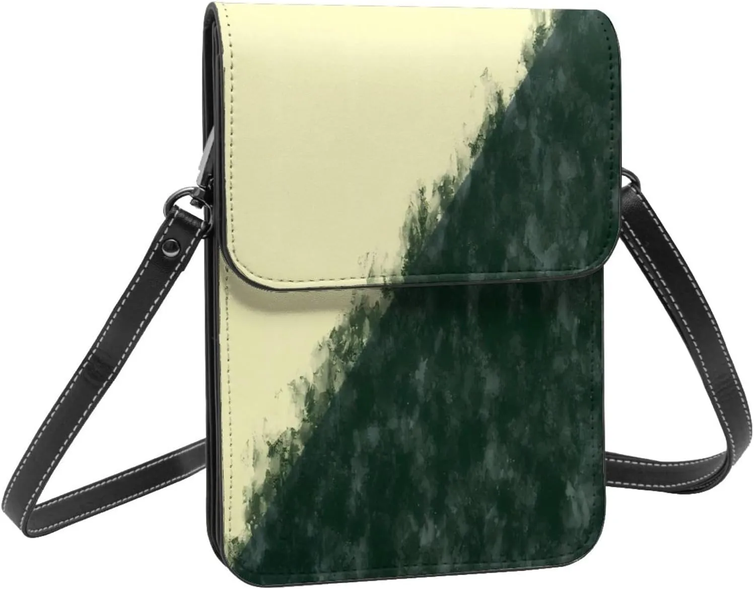 Christmas Corgi Reindeer Leather Crossbody Phone Purse for Women Cute Wallet Bags Lightweight Mini Sling Bag