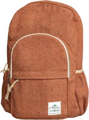 Classic Hemp Backpack, Brown – Stylish & Durable Backpack, Comfortable Adjustable Straps, Multiple Compartments, Ideal for Travel, Hiking & Daily Use