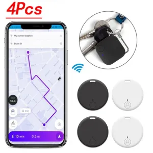 CNKOO 4Pcs Anti-lost Bluetooth Smart Tracker,Pet Child Wallet Key Mini Locator GPS Finder Alarm,Dog Cat Kids Car Wallet Accessories