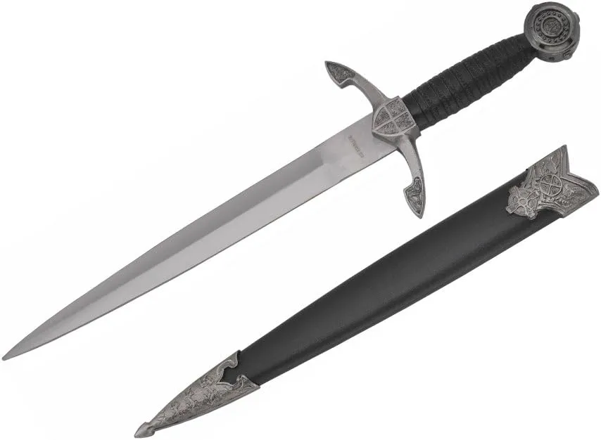 Co H-5927 Medieval Designed Dagger with Black Scabbard, 14"
