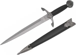 Co H-5927 Medieval Designed Dagger with Black Scabbard, 14"
