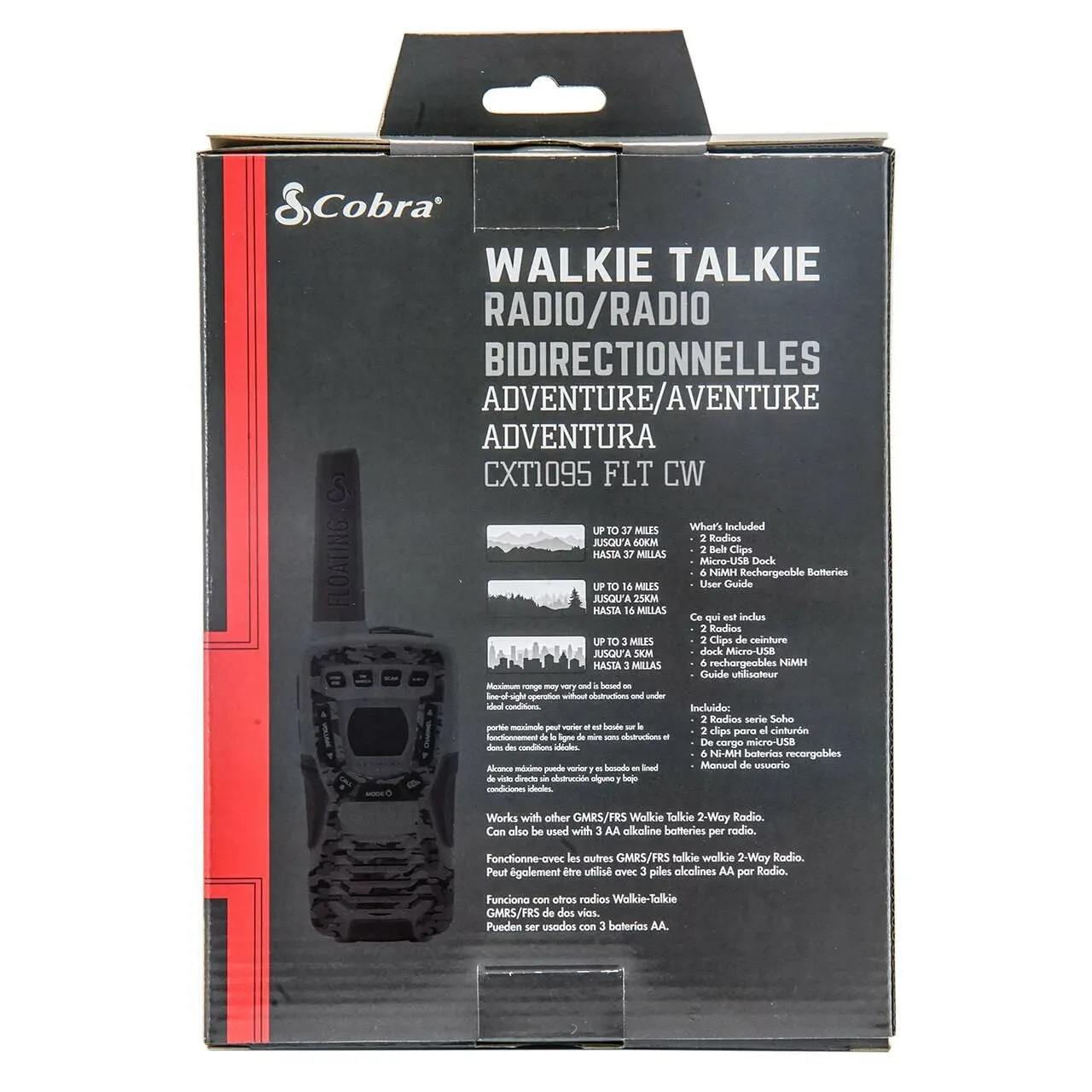 Cobra CXT1095 FLT CW Camo Walkie Talkies 2-Way Radio Pair