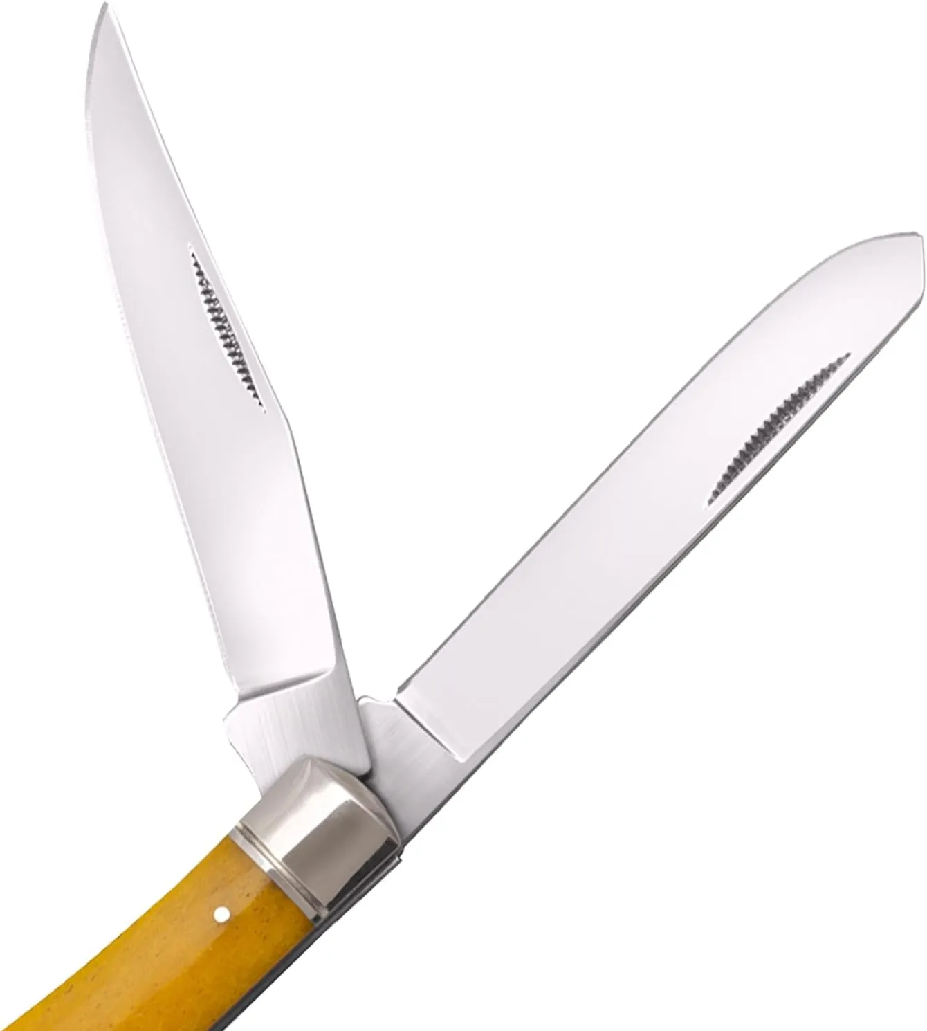 Cold Steel Trapper Versatile Practical Durable Reliable Compact Pocket Folding Knife - 2 Blades; Bone Handle; Slip Joint Lock