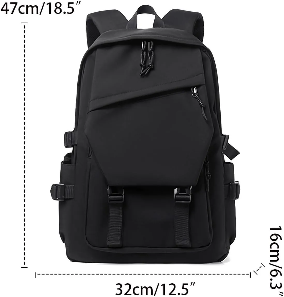 College Backpack, Outdoor Travel Backpack, Black