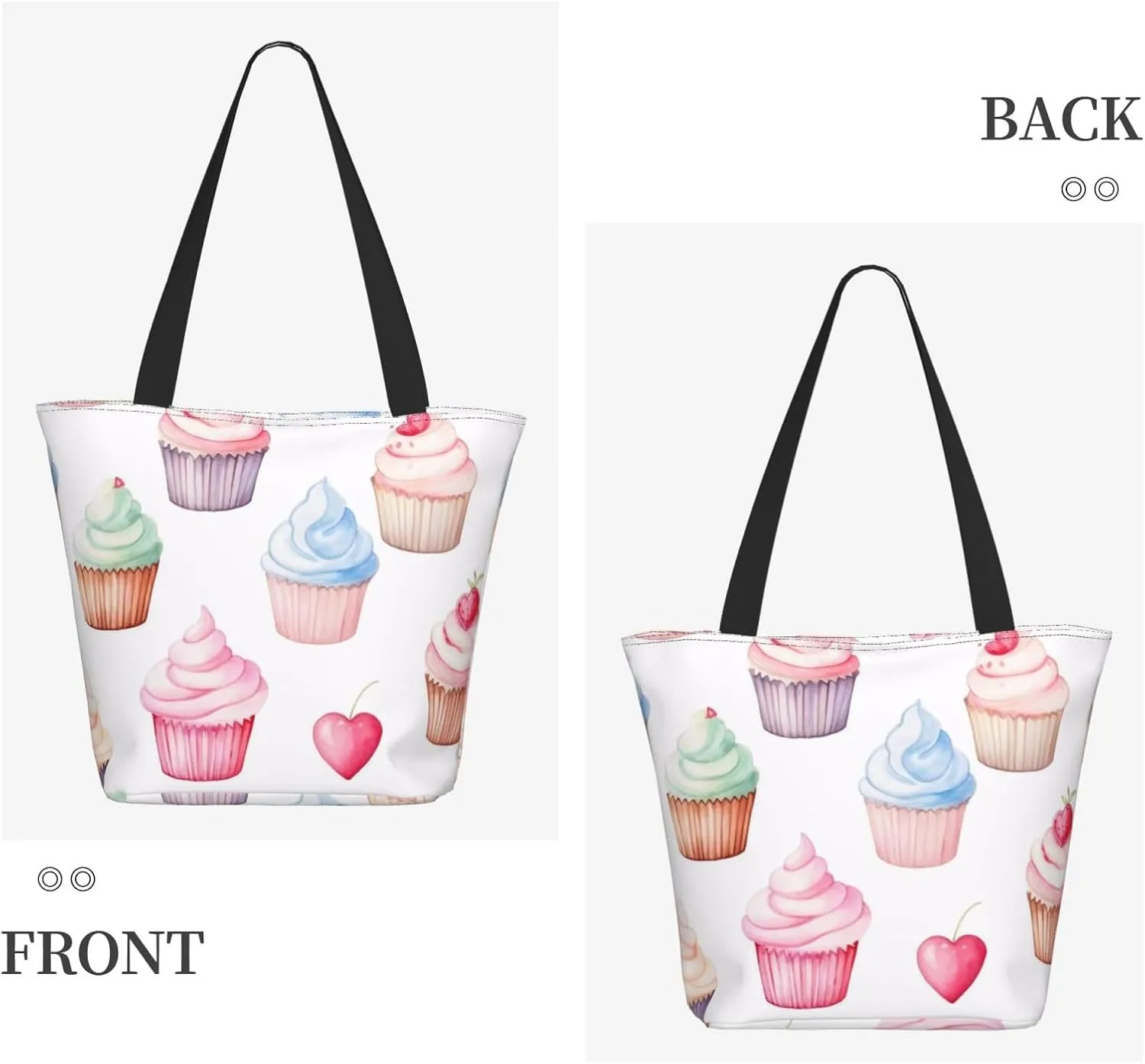 Colored Dessert Women'S Multi-Faceted Shopping Bag, Lightweight, Large Capacity, Very Suitable For Daily Use