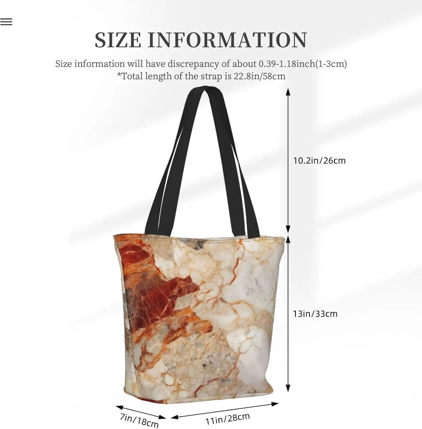 Colored Marble Pattern Women'S Multi-Faceted Shopping Bag, Lightweight, Large Capacity, Very Suitable For Daily Use