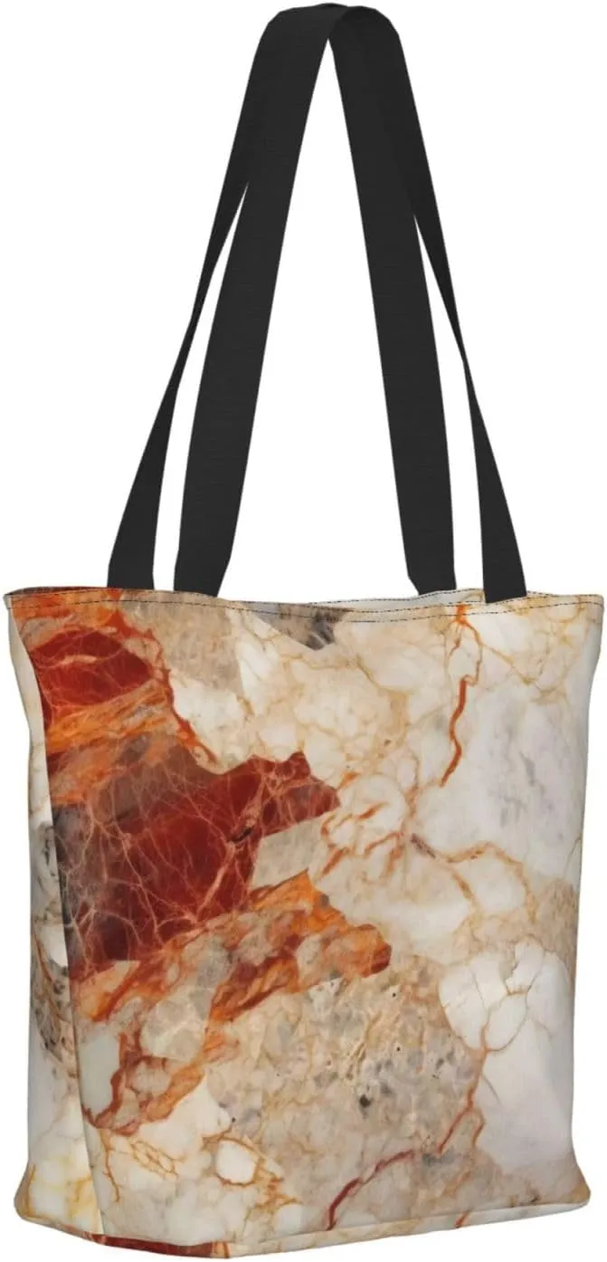 Colored Marble Pattern Women'S Multi-Faceted Shopping Bag, Lightweight, Large Capacity, Very Suitable For Daily Use