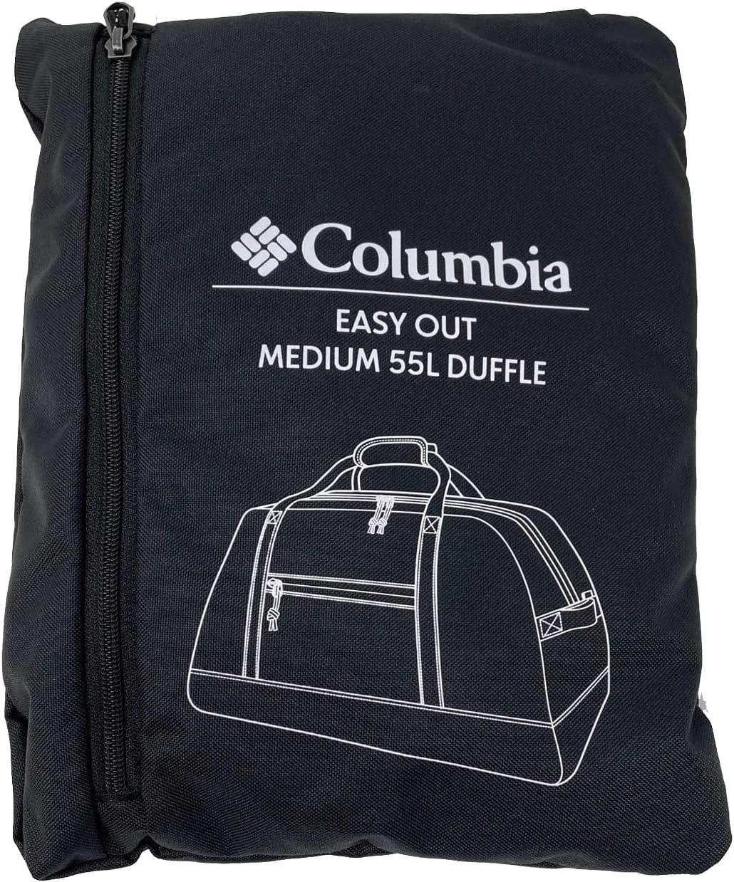 Columbia Easy Out Duffle Packable Lightweight Sport Gym Travel Bag (Medium, Black)