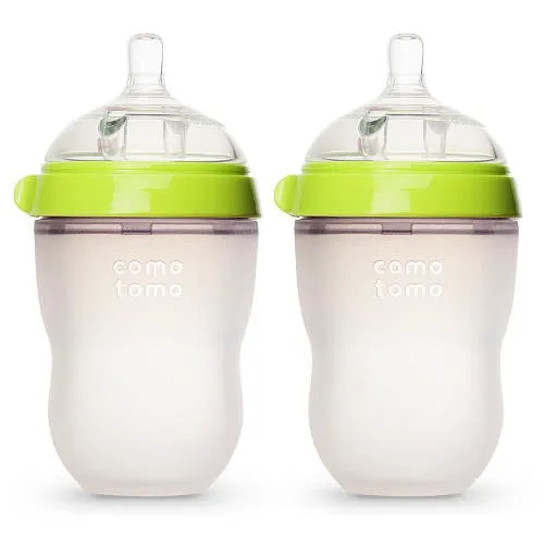 Como Tomo Baby Bottle, Double - 8oz Green