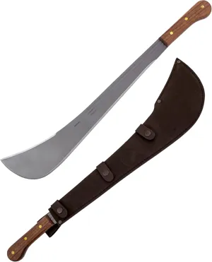 Condor Tool & Knife Viking Machete - 3mm Thick Full Tang Machete with Hand Crafted Welted Leather Sheath - 1075 High Carbon Steel with Walnut Handle - 20in Blade - 32.1oz