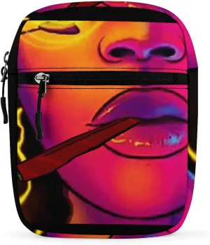 Cool Girl Psychedelic Art Crossbody Bag Small Shoulder Bag Waterproof, Lightweight And Convenient