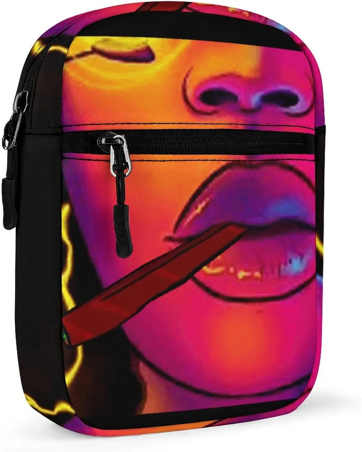 Cool Girl Psychedelic Art Crossbody Bag Small Shoulder Bag Waterproof, Lightweight And Convenient
