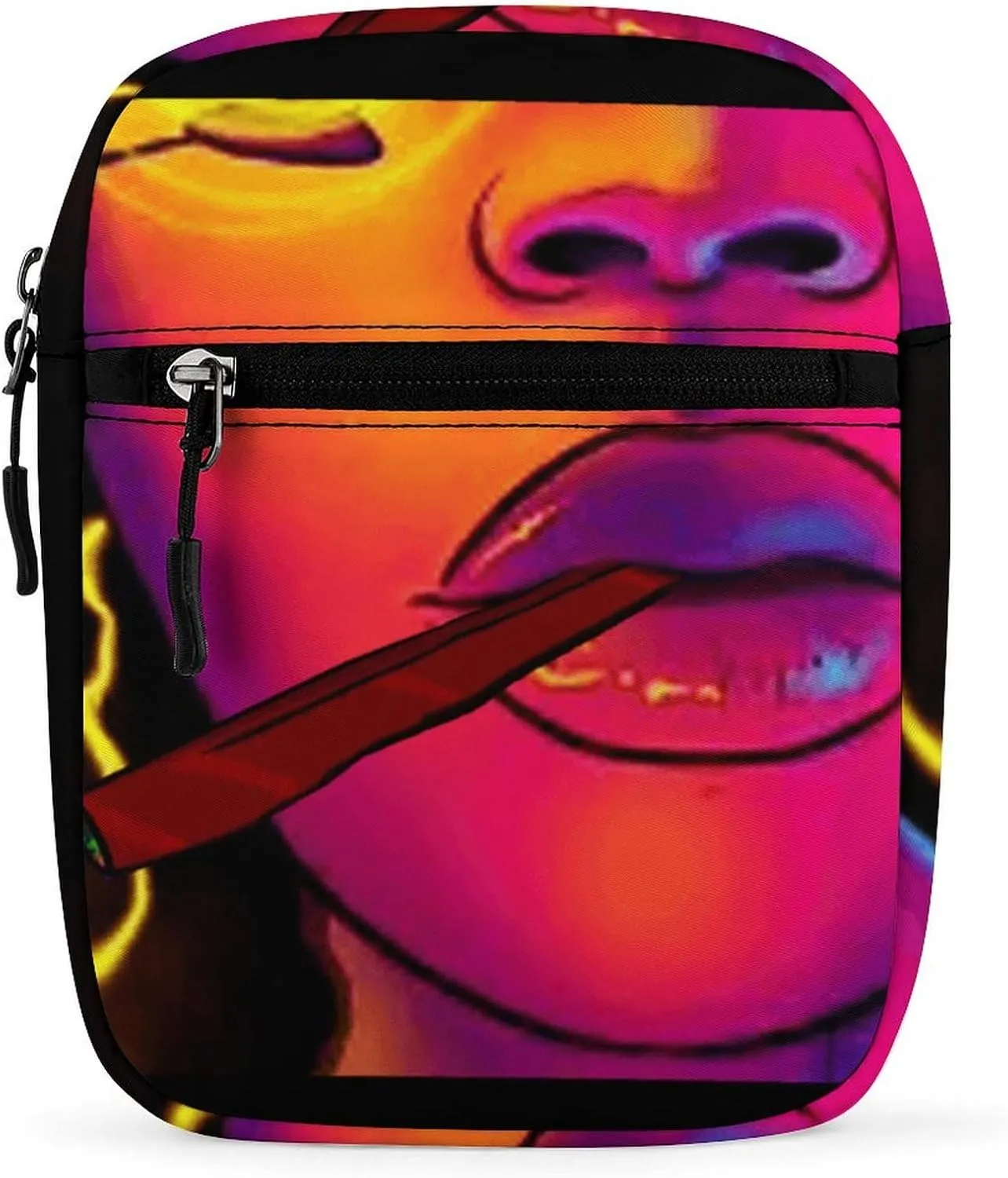 Cool Girl Psychedelic Art Crossbody Bag Small Shoulder Bag Waterproof, Lightweight And Convenient