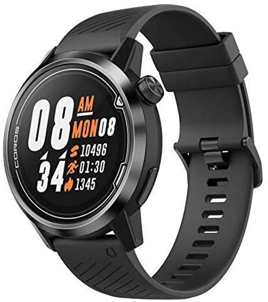 Coros APEX Premium Multisport Watch with Wearable4U Compact Power Bank Bundle (42mm, Black/Gray)