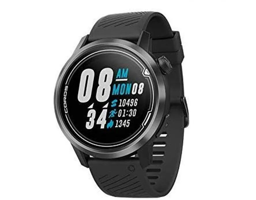 Coros APEX Premium Multisport Watch with Wearable4U Compact Power Bank Bundle (42mm, Black/Gray)