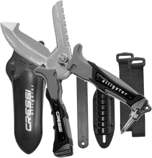 Cressi Versatile Knife-Scissors for Underwater Use - Ideal for Snorkeling - Scuba Diving - Japanese 420 Stainless Steel Blade - Alligator: Designed in Italy [Duplicate]