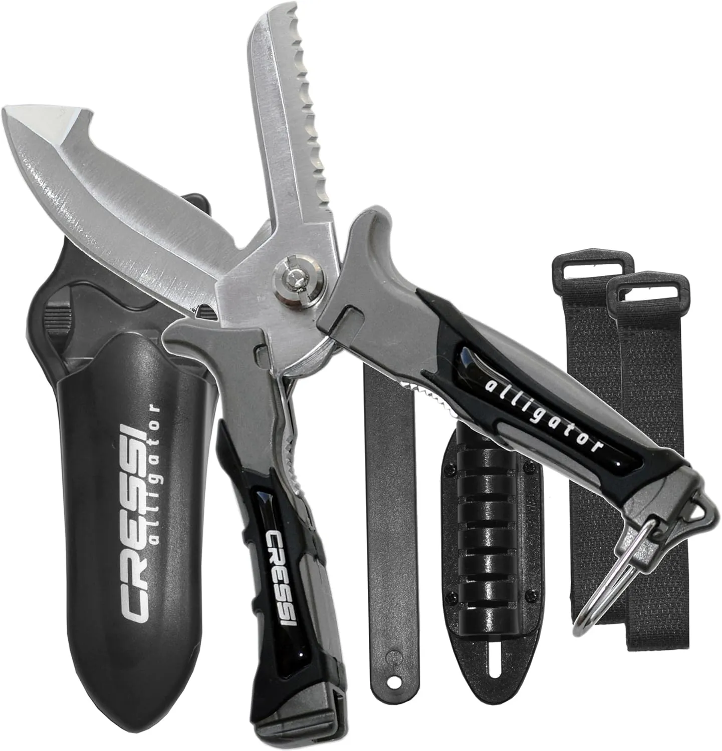 Cressi Versatile Knife-Scissors for Underwater Use - Ideal for Snorkeling - Scuba Diving - Japanese 420 Stainless Steel Blade - Alligator: Designed in Italy [Duplicate]