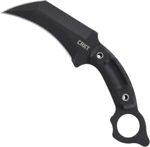 CRKT Du Hoc Fixed Blade Knife with Sheath: Powder Coated SK5 Steel, Karambit Blade, G10 Handle, Molle Compatible Sheath 2630