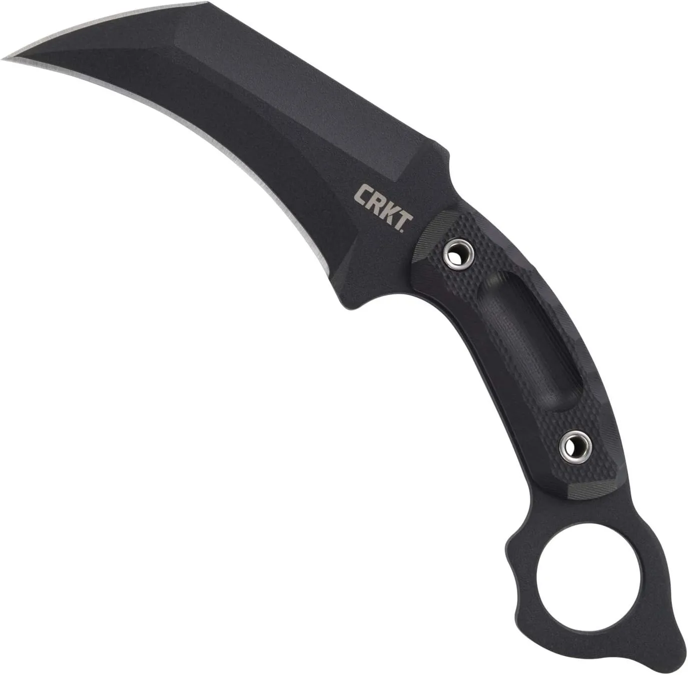 CRKT Du Hoc Fixed Blade Knife with Sheath: Powder Coated SK5 Steel, Karambit Blade, G10 Handle, Molle Compatible Sheath 2630