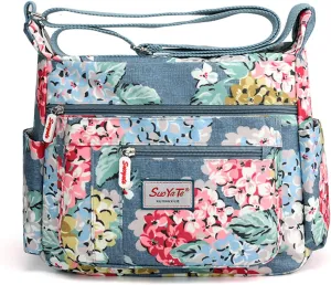 Cross-body Bag Women's Multi Pocket Nylon Messenger Bag Shoulder Bag Lightweight Travel Handbag