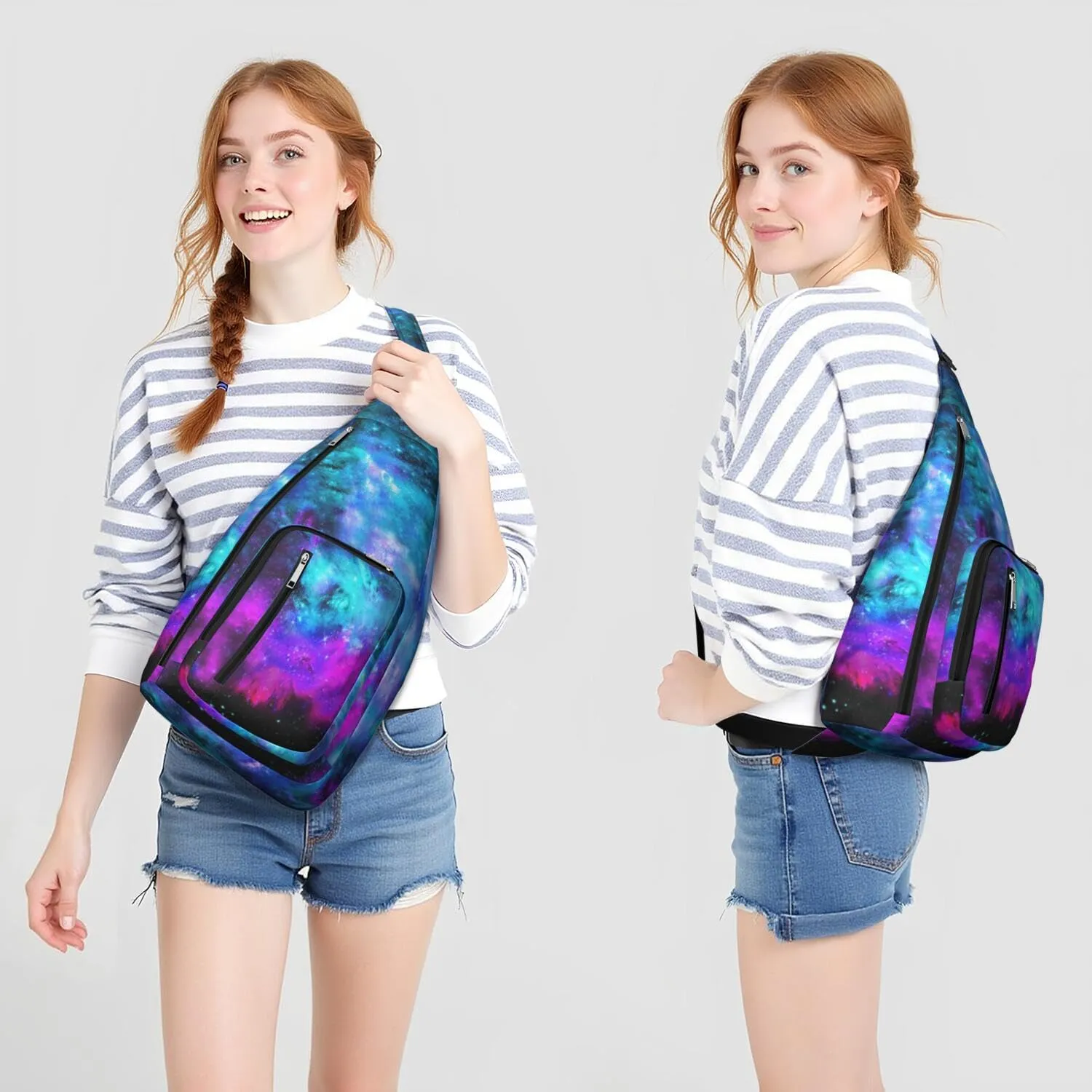 Crossbody Bag Daypack for Women Men Lightweight Waterproof Sling Bag Backpack Hiking Cycling