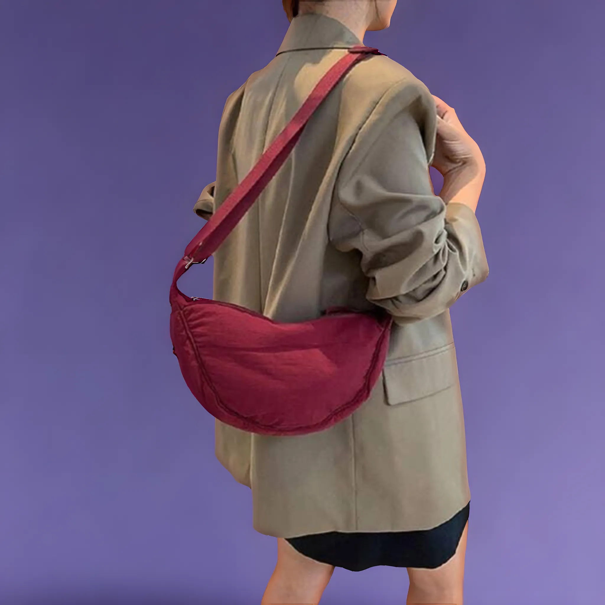 Crossbody Lightweight Half Moon Bag