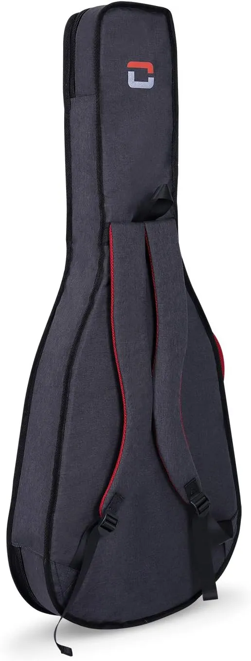 Crossrock CRSG107C Full Size Classical Guitar Bag, 10mm Padding, Backpack Available，Dark Grey (CRSG107CGR)