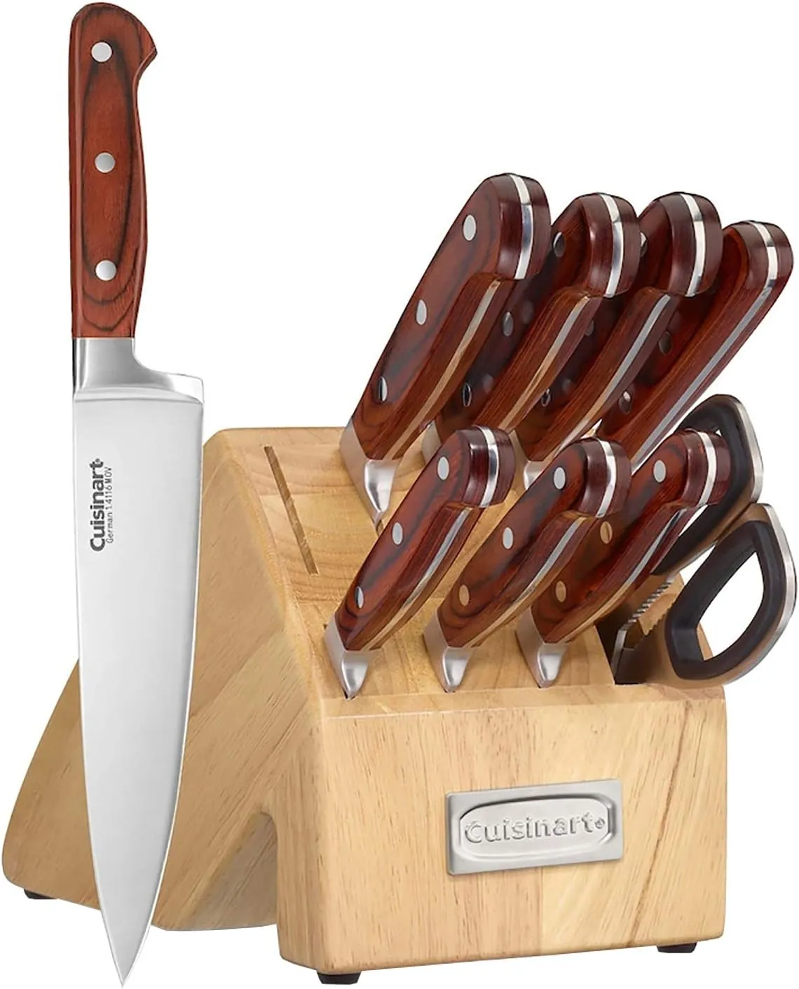 Cuisinart C99PW-10P Professional-Cutlery-Block-Set, 10-Piece, Pakka Wood