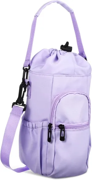 Cup Cover Bag Insulated Water Bottle Pouch Portable Shoulder Strap Handle and Pockets Outdoor Friendly