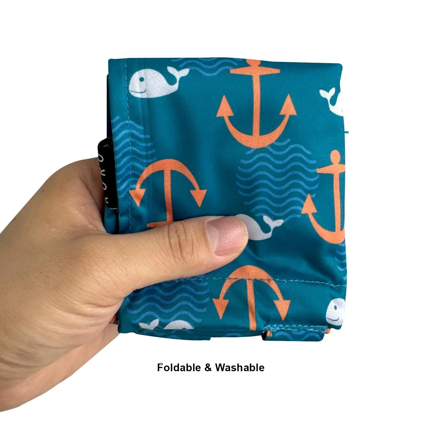 Cute Hanging Car Trash Garbage Bag 100% Leakproof Waterproof Multipurpose for Car Back Front Seat Console with Hanging Strap (Anchor and Whale)