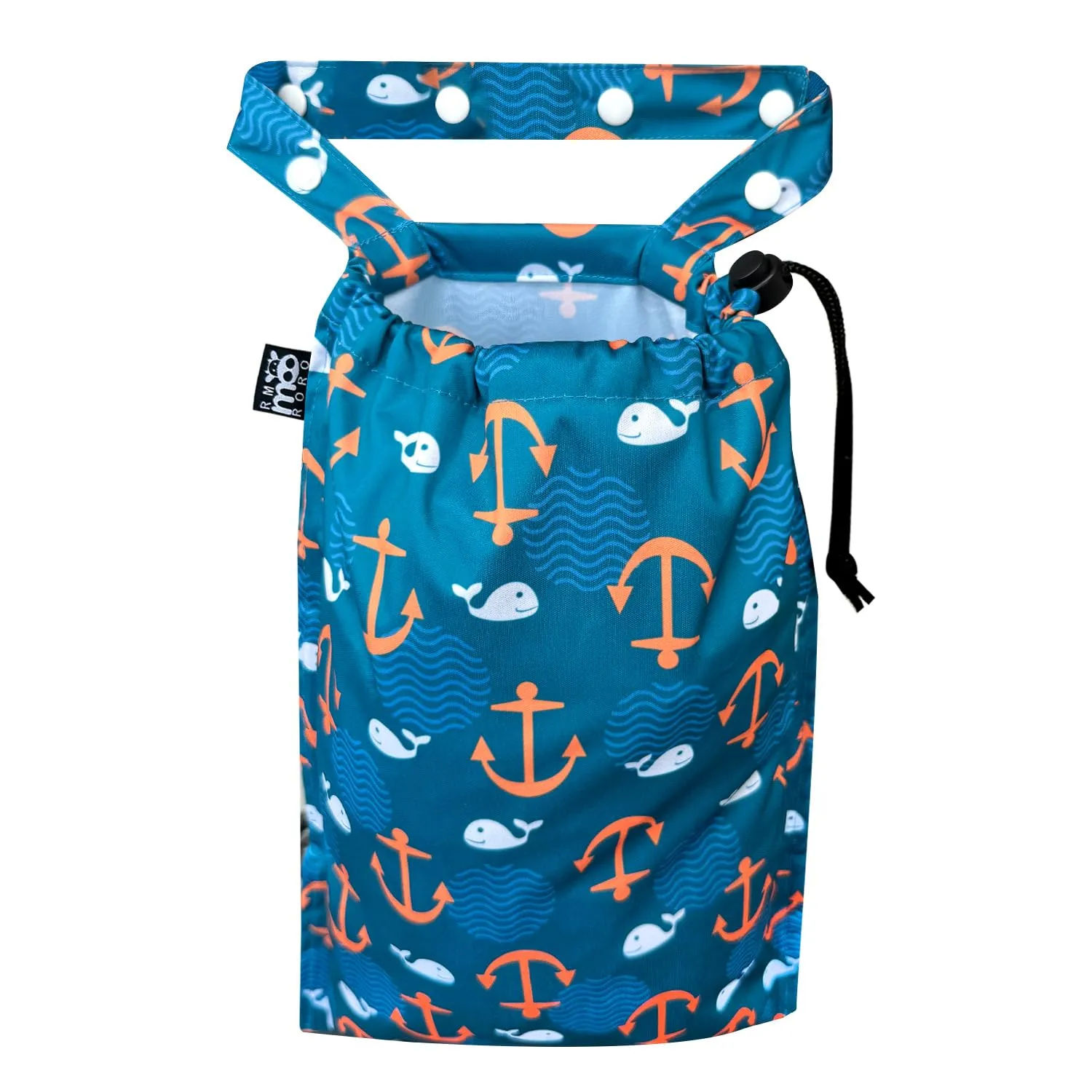 Cute Hanging Car Trash Garbage Bag 100% Leakproof Waterproof Multipurpose for Car Back Front Seat Console with Hanging Strap (Anchor and Whale)