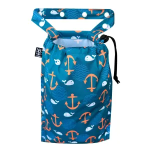 Cute Hanging Car Trash Garbage Bag 100% Leakproof Waterproof Multipurpose for Car Back Front Seat Console with Hanging Strap (Anchor and Whale)
